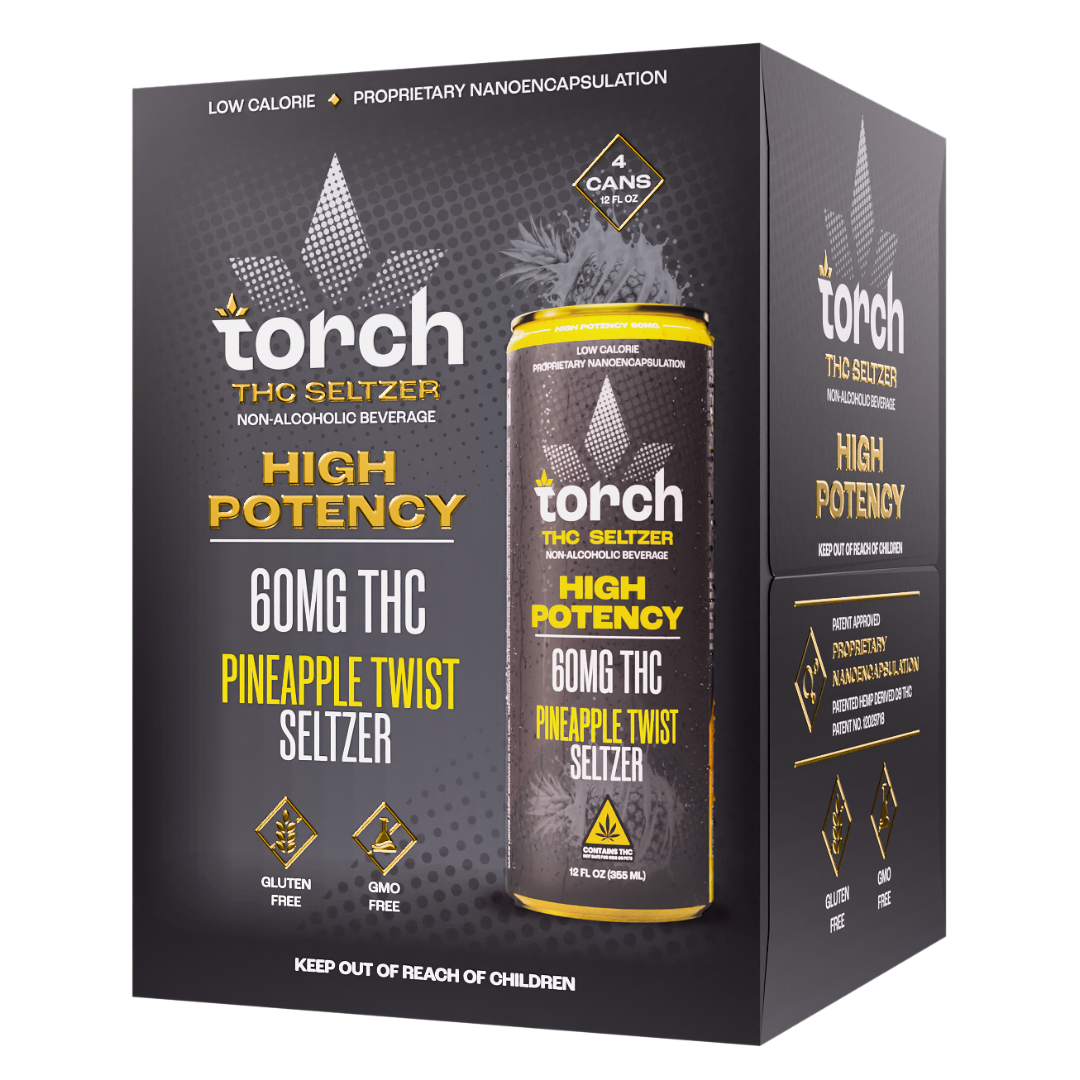 Torch High Potency THC Seltzers 60MG - 4 Count Display