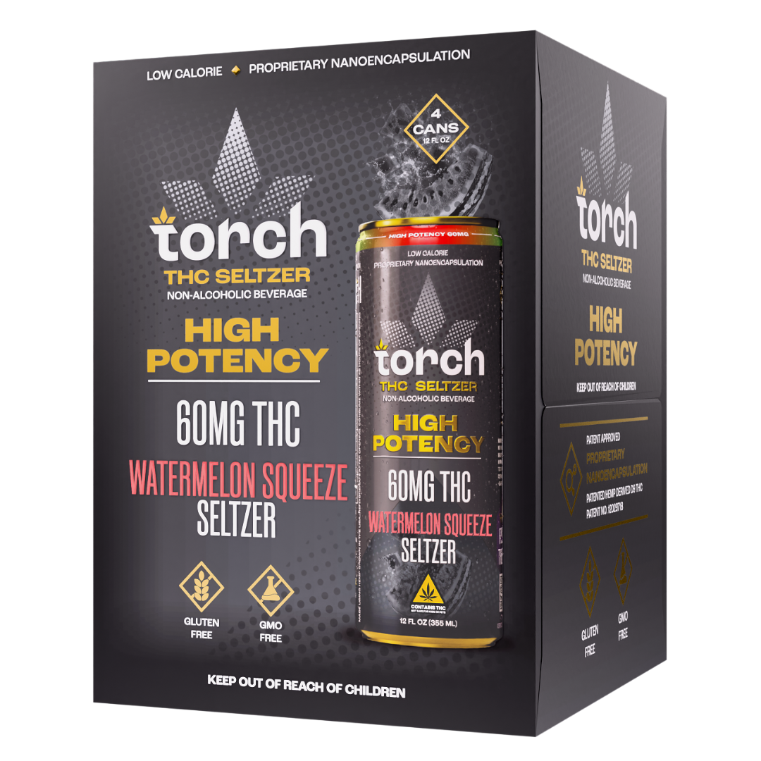 Torch High Potency THC Seltzers 60MG - 4 Count Display