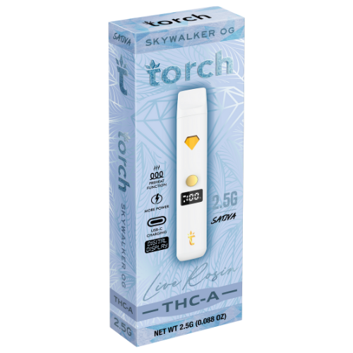 Torch Live Rosin THC-A Disposable 2.5G - 5 Count Display