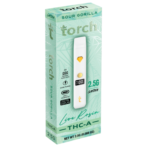 Torch Live Rosin THC-A Disposable 2.5G - 5 Count Display