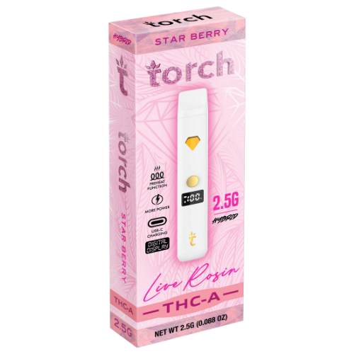 Torch Live Rosin THC-A Disposable 2.5G - 5 Count Display