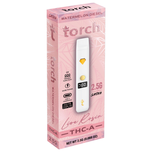 Torch Live Rosin THC-A Disposable 2.5G - 5 Count Display