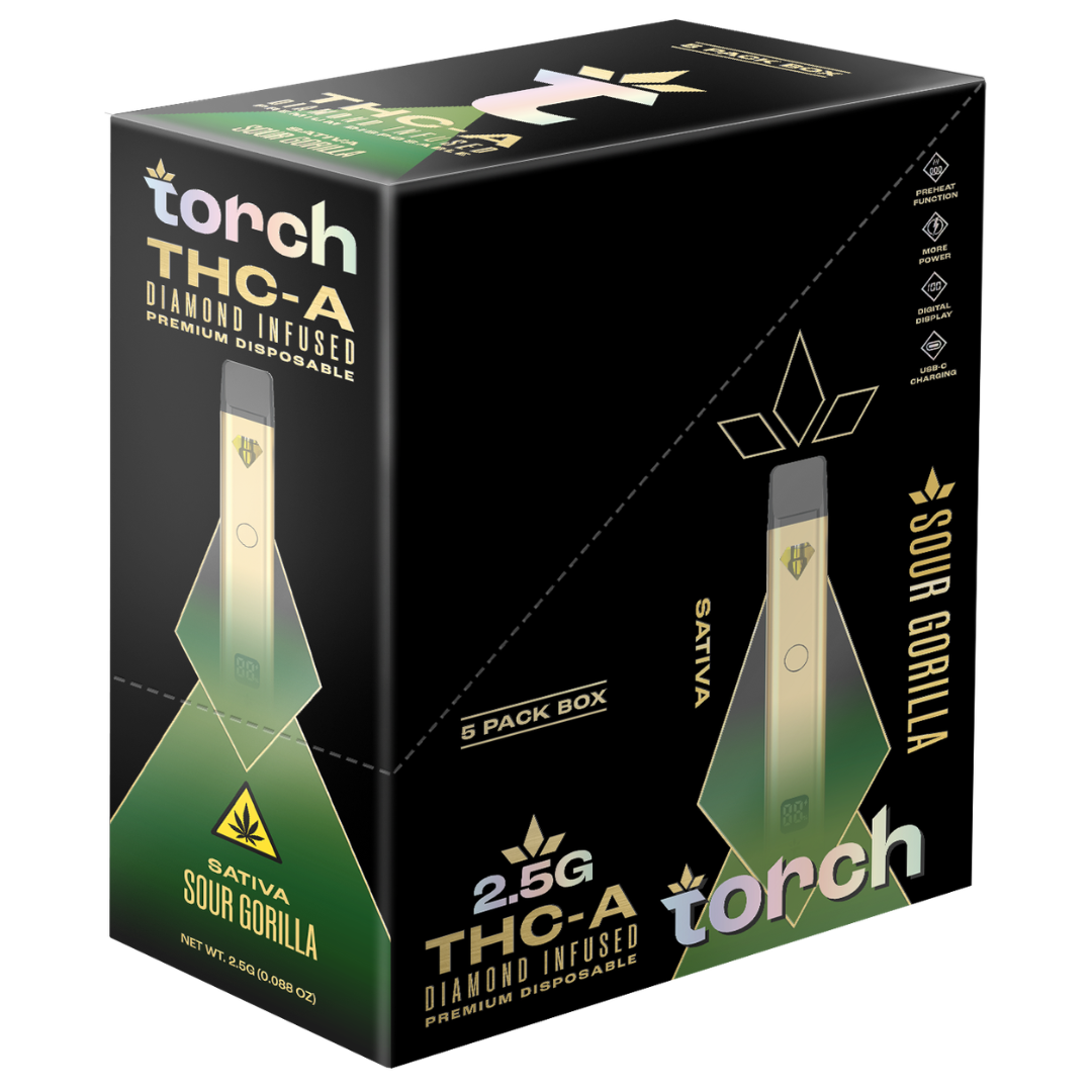 Torch THC-A Diamond Infused Disposable 2.5G - 5 Count Display