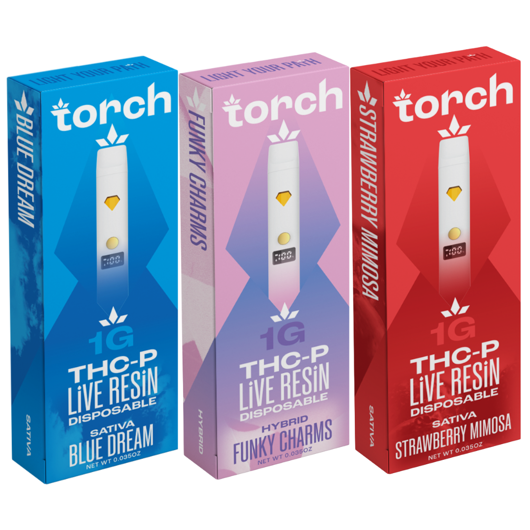 Torch THC-P Live Resin Disposable 1G - 5 Count Display