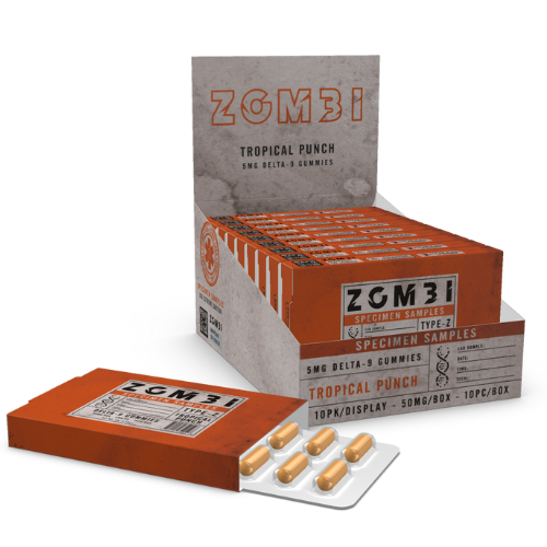 Zombi D9 Specimen Sample Gummies 50MG (MN Compliant) - 10 Count Display