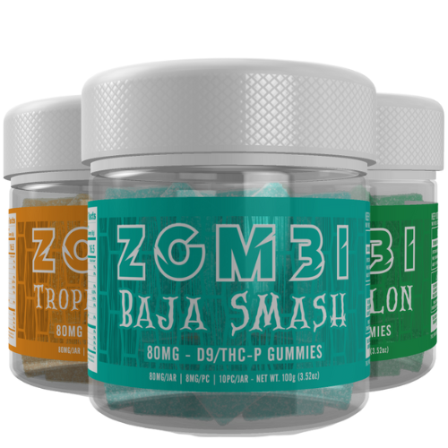 Zombi D9:THC-P Gummies 80MG (LA Compliant) - 6 Count Display