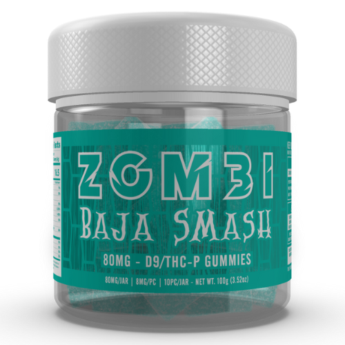 Zombi D9:THC-P Gummies 80MG (LA Compliant) - 6 Count Display