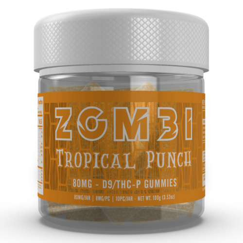 Zombi D9:THC-P Gummies 80MG (LA Compliant) - 6 Count Display