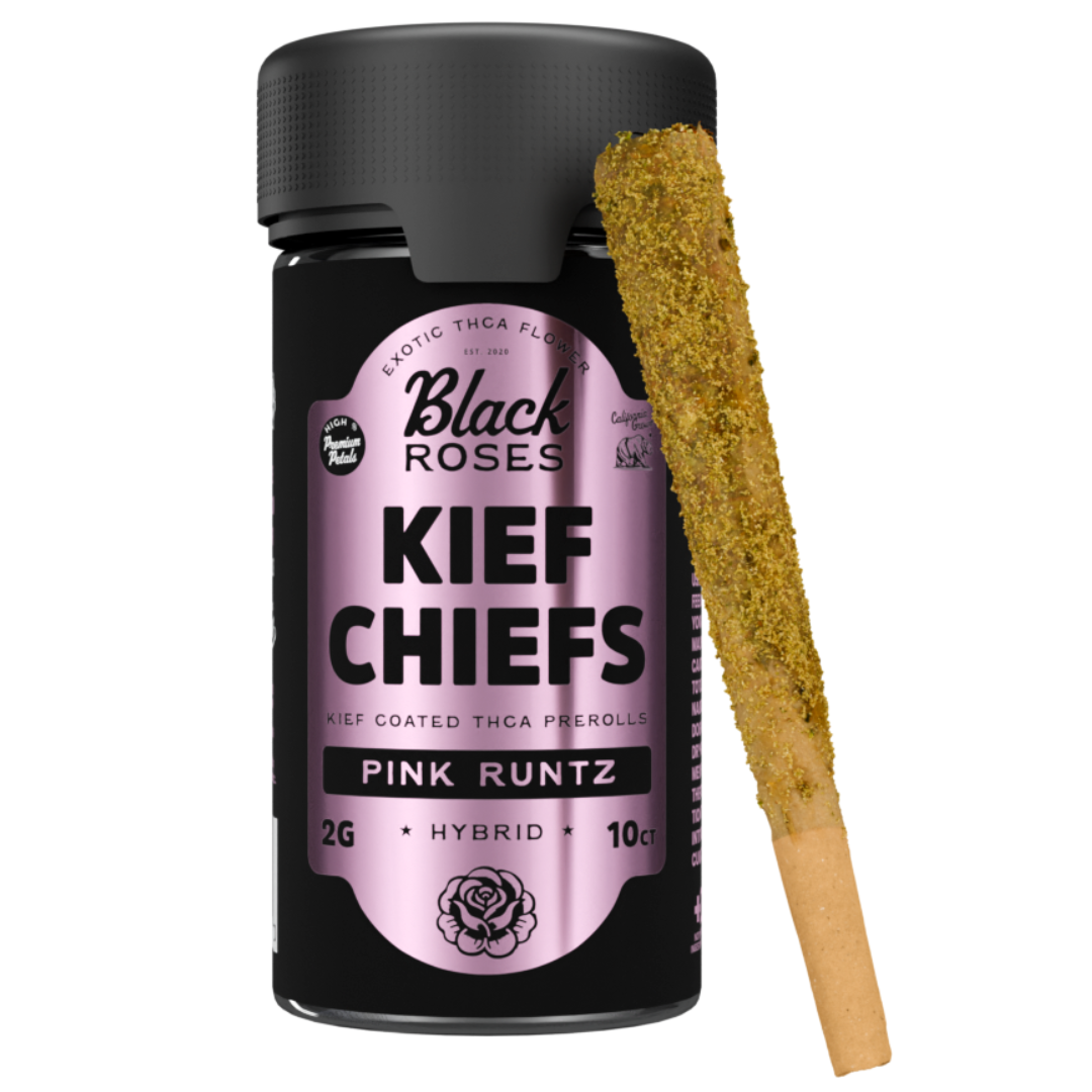 Black Roses Kief Chiefs Coated THC-A Pre-Rolls 20G - Singles