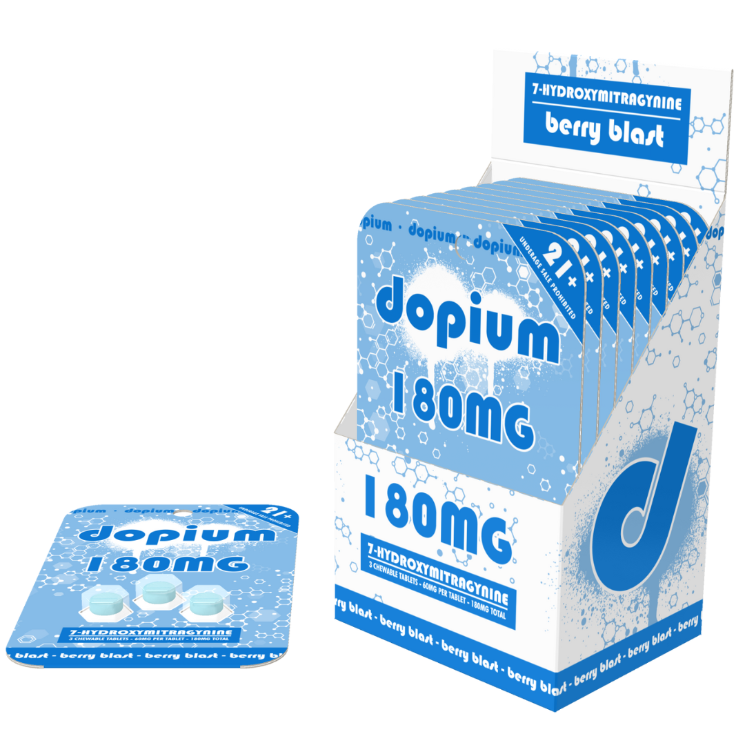 Dopium 7-Hydroxymitragynine Tablets 180MG - 10 Count Display