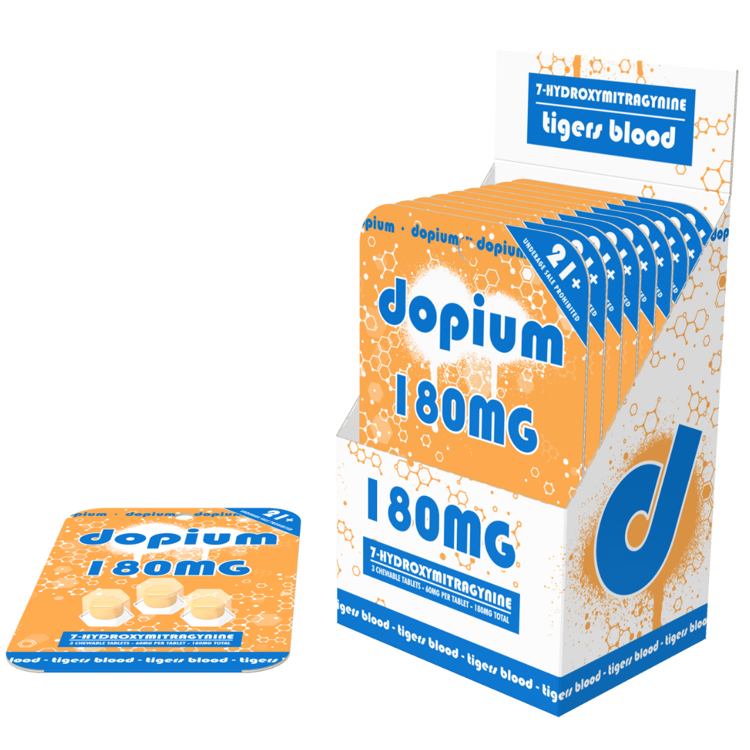 Dopium 7-Hydroxymitragynine Tablets 180MG - 10 Count Display