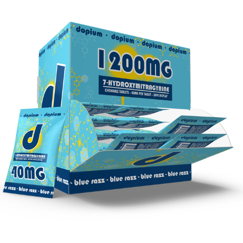 Dopium 7-Hydroxymitragynine Chewable Tablets 40MG - 30 Count Display