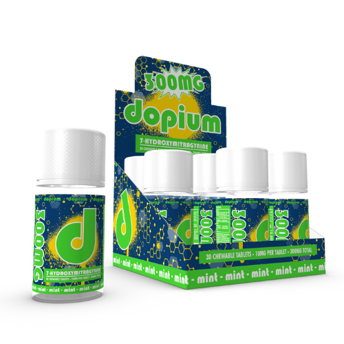 Dopium 7-Hydroxymitragynine Chewable Tablets 300MG - 9 Count Display