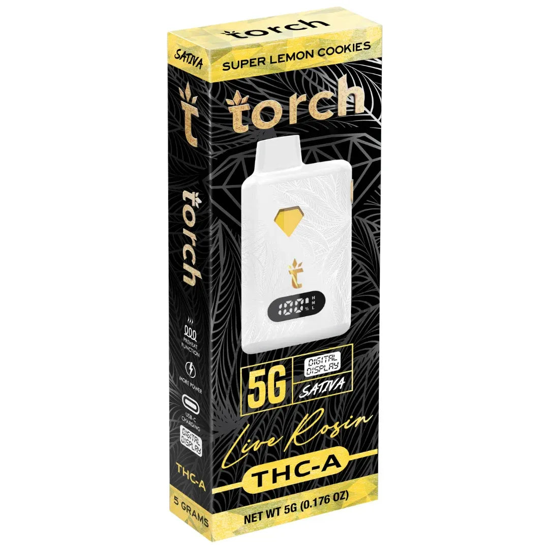 Torch Live Rosin THC-A Disposable 5G - 5 Count Display