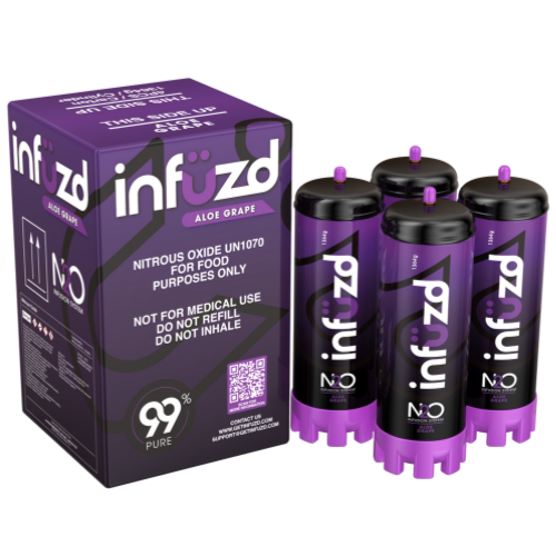 Infuzd Nitrous Oxide UN1070 99% Pure 1364G - 4 Count Display