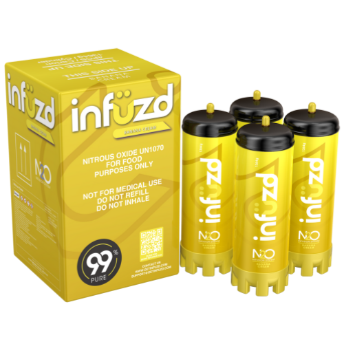 Infuzd Nitrous Oxide UN1070 99% Pure 1364G - 4 Count Display