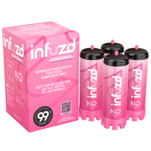 Infuzd Nitrous Oxide UN1070 99% Pure 1364G - 4 Count Display