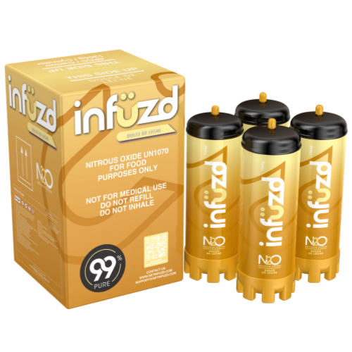 Infuzd Nitrous Oxide UN1070 99% Pure 1364G - 4 Count Display