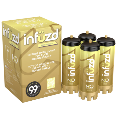 Infuzd Nitrous Oxide UN1070 99% Pure 1364G - 4 Count Display