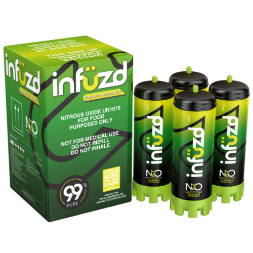 Infuzd Nitrous Oxide UN1070 99% Pure 1364G - 4 Count Display