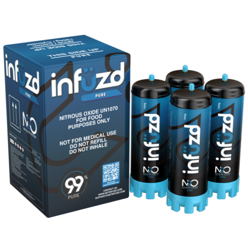 Infuzd Nitrous Oxide UN1070 99% Pure 1364G - 4 Count Display
