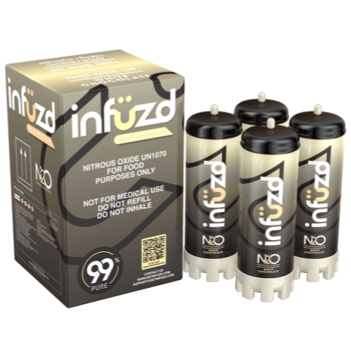 Infuzd Nitrous Oxide UN1070 99% Pure 1364G - 4 Count Display