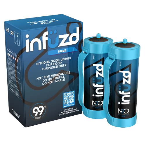 Infuzd Nitrous Oxide UN1070 99% Pure 2000G - 2 Count Display