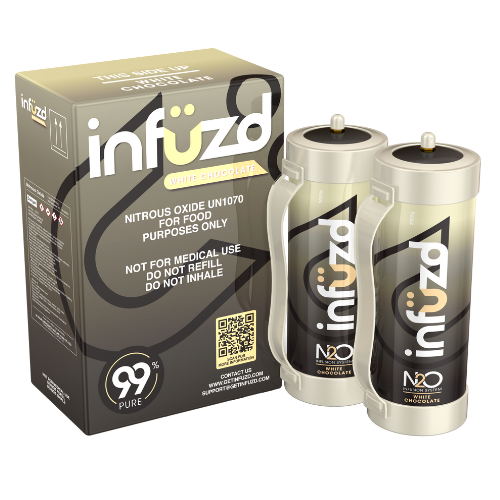 Infuzd Nitrous Oxide UN1070 99% Pure 2000G - 2 Count Display