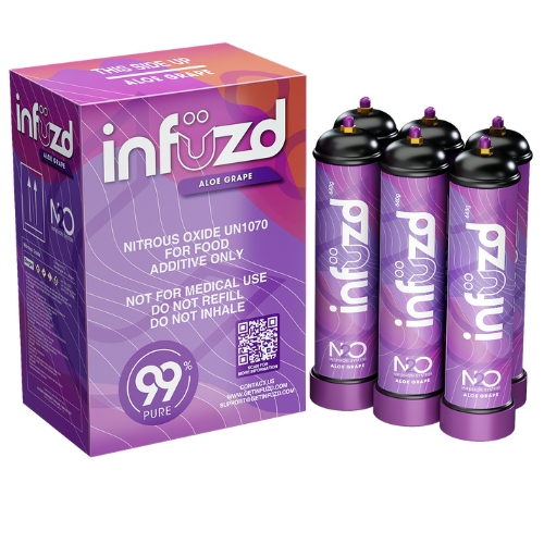 Infuzd Nitrous Oxide UN1070 99% Pure 640G - 12 Count Display