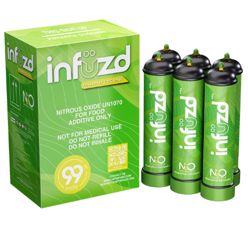 Infuzd Nitrous Oxide UN1070 99% Pure 640G - 12 Count Display