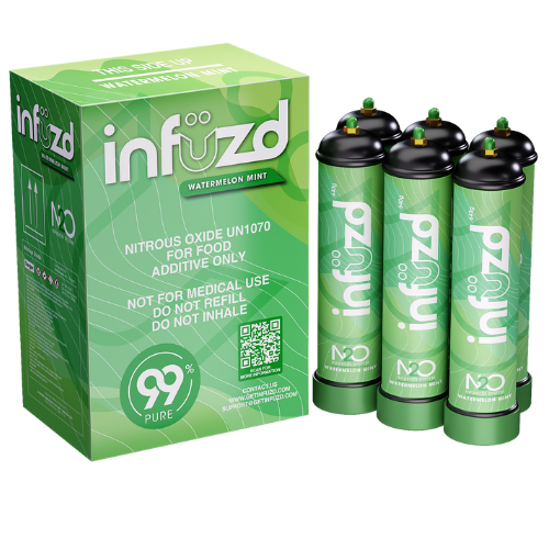 Infuzd Nitrous Oxide UN1070 99% Pure 640G - 12 Count Display