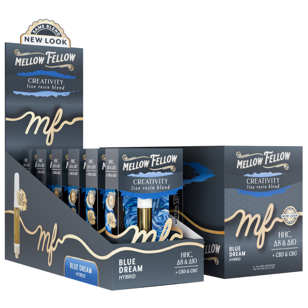 Mellow Fellow Live Resin Cartridge 1G - 6 Count Display