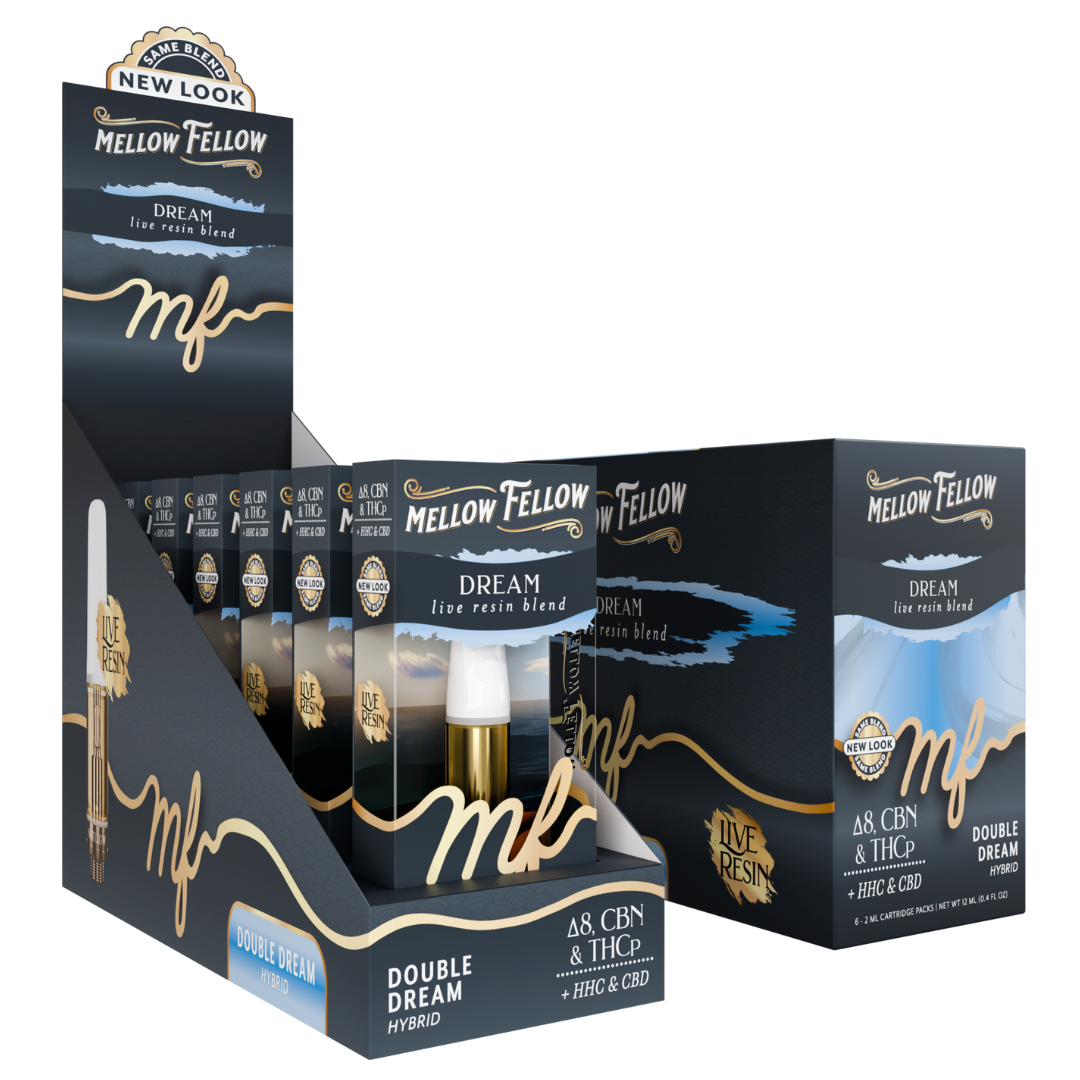 Mellow Fellow Live Resin Cartridge 2G - 6 Count Display