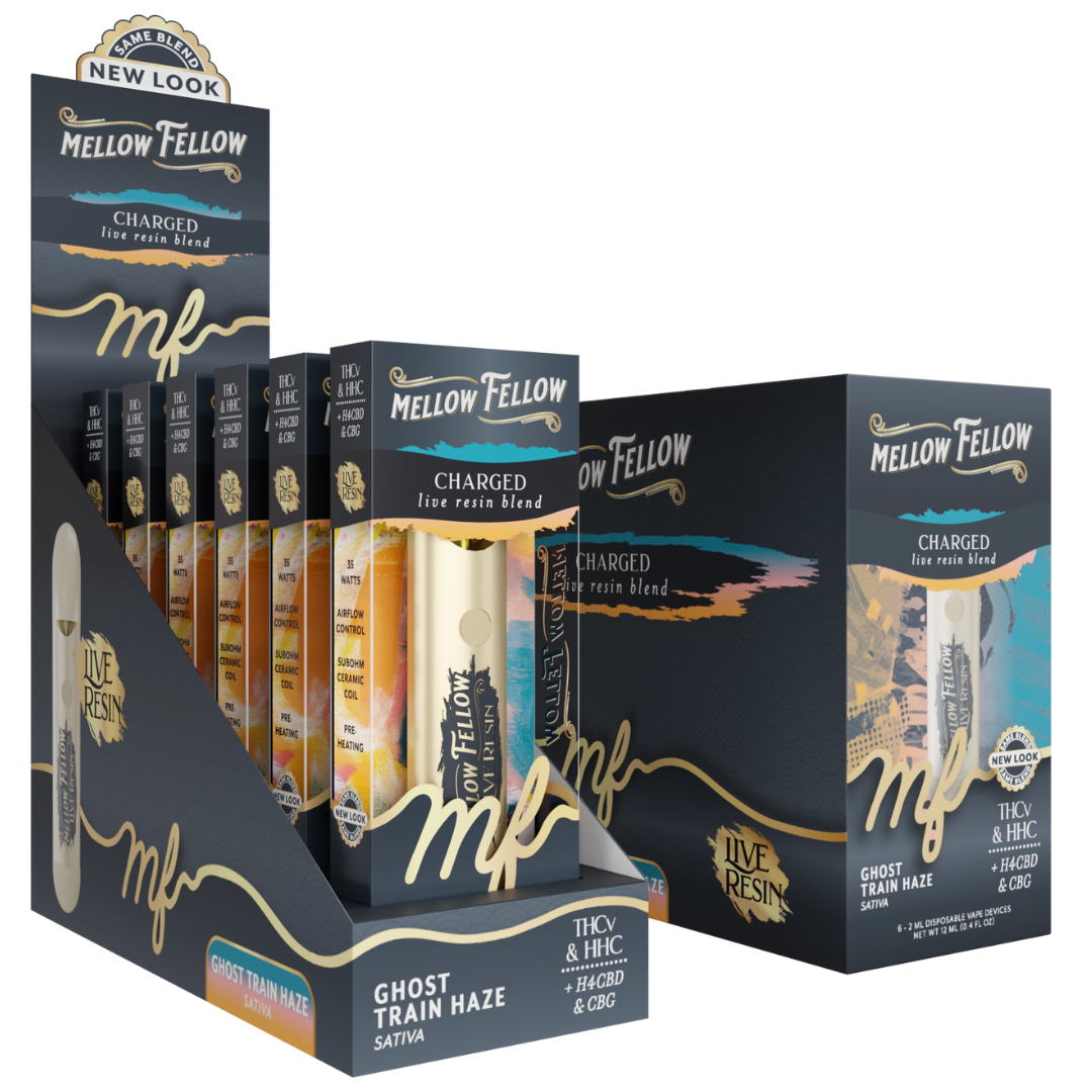 Mellow Fellow Live Resin Blend Disposable 2G - 6 Count Display