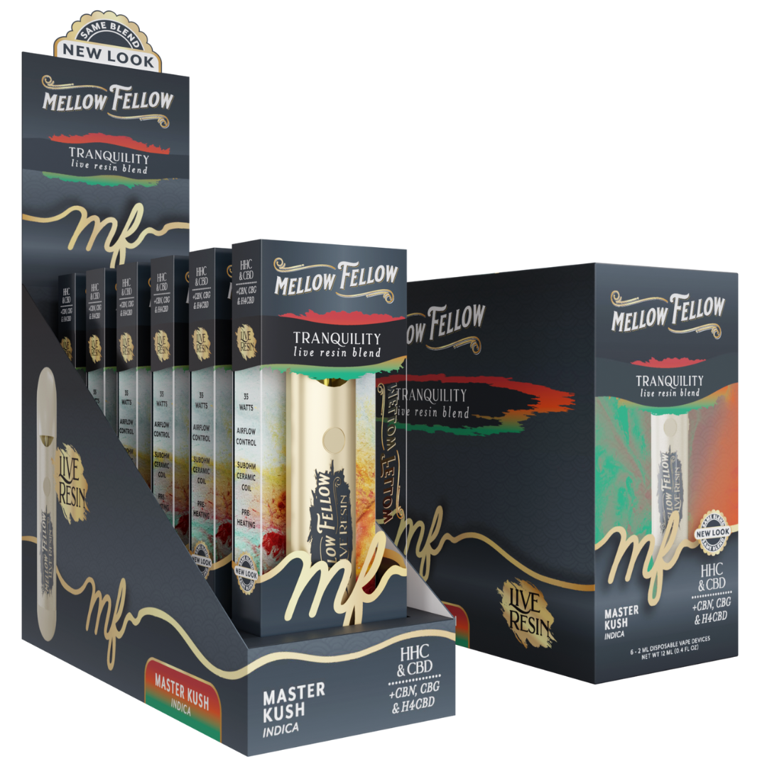 Mellow Fellow Live Resin Blend Disposable 2G - 6 Count Display