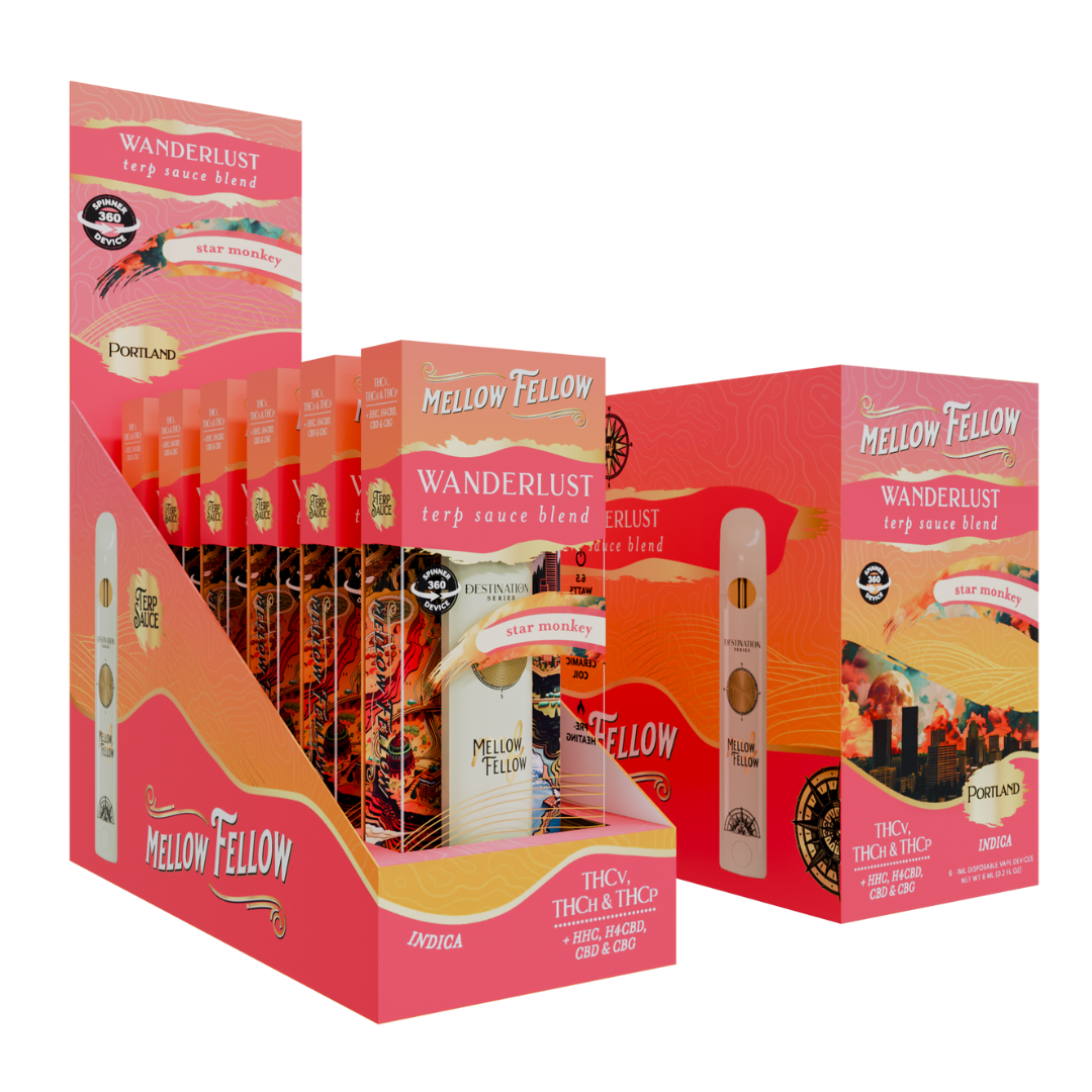 Mellow Fellow Terp Sauce Blend Spinner Disposable 1G - 6 Count Display