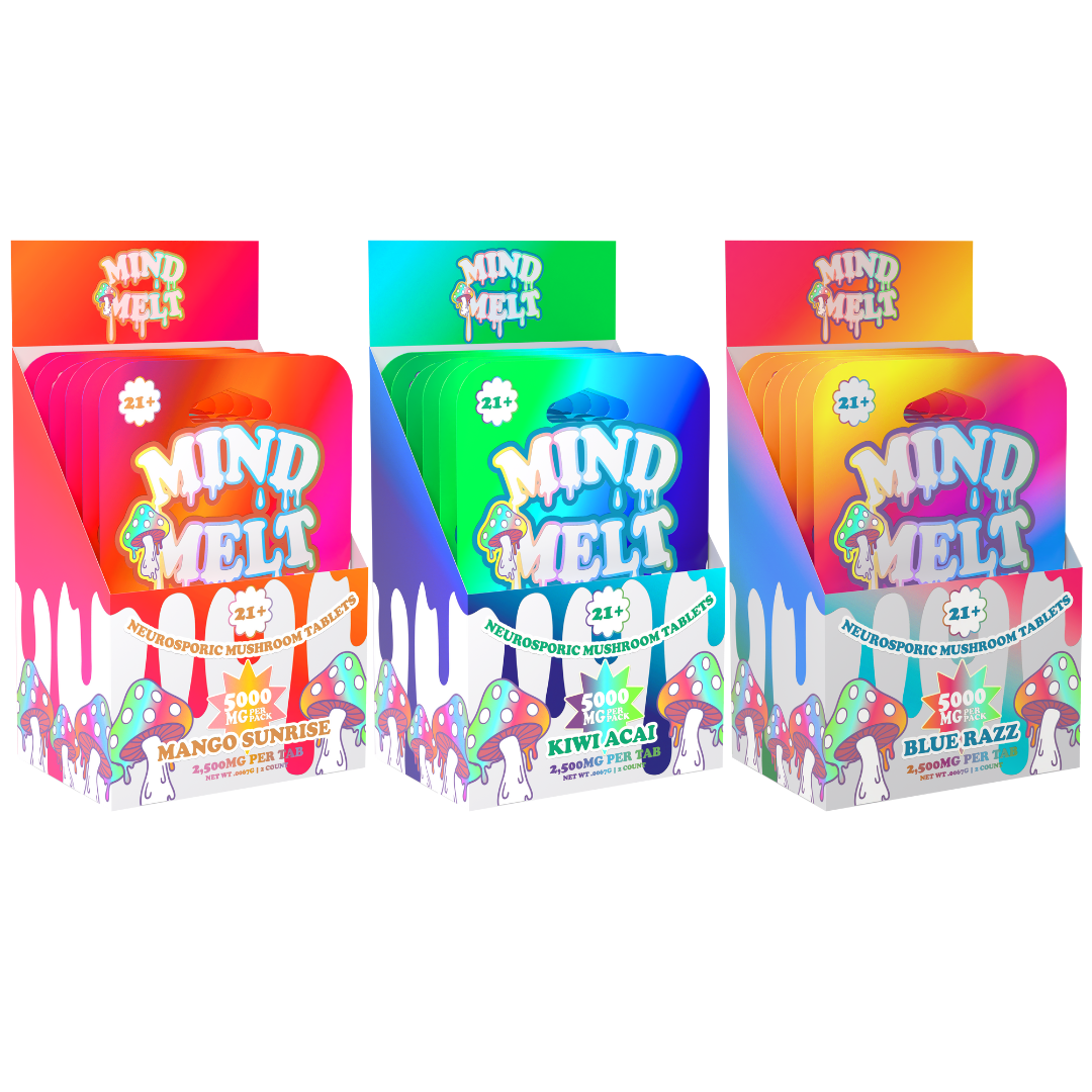 Mind Melt Neurosporic Mushroom Tablets 5000MG - 10 Count Display