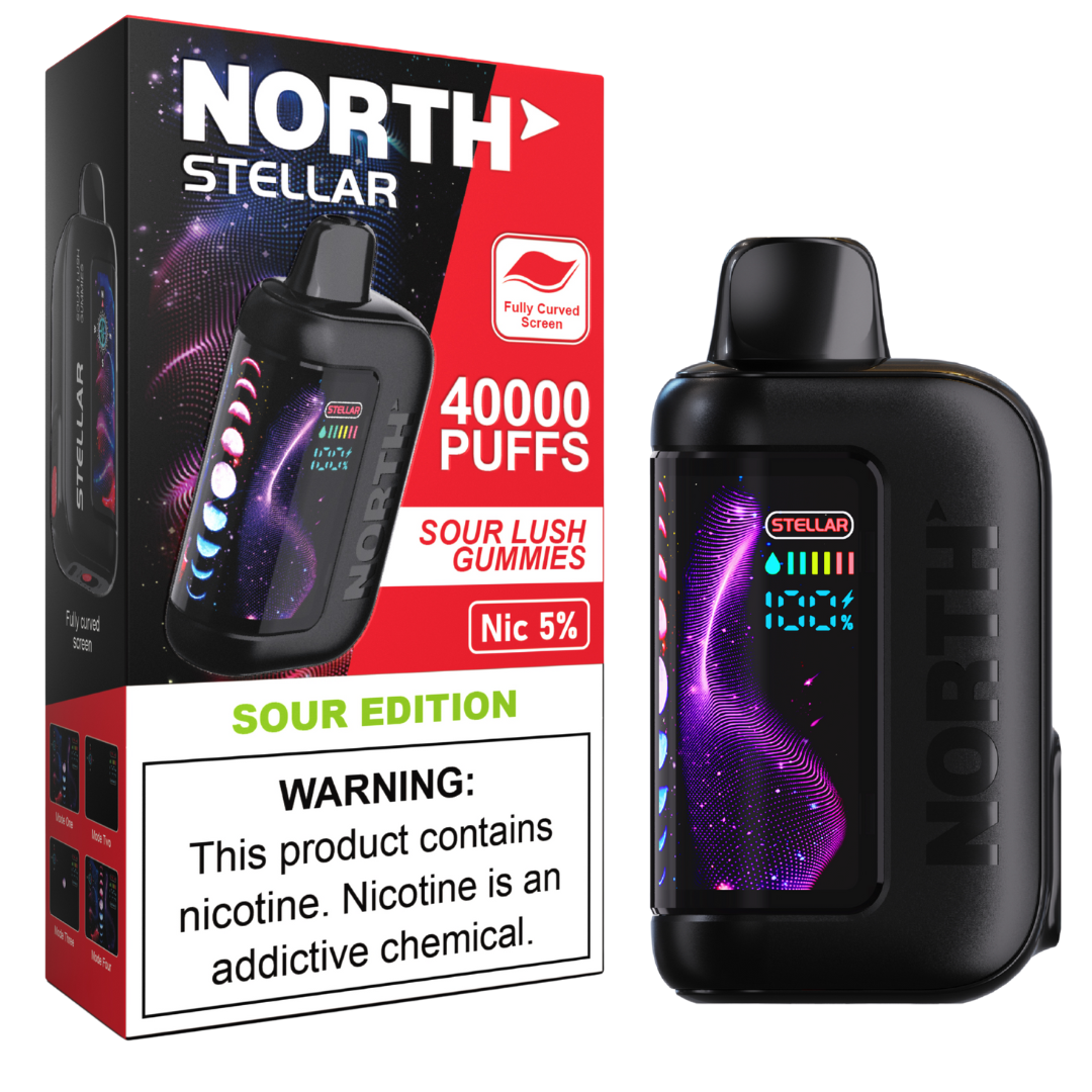 North Stellar Sour Edition Vape 40K Puffs - 5 Count Display