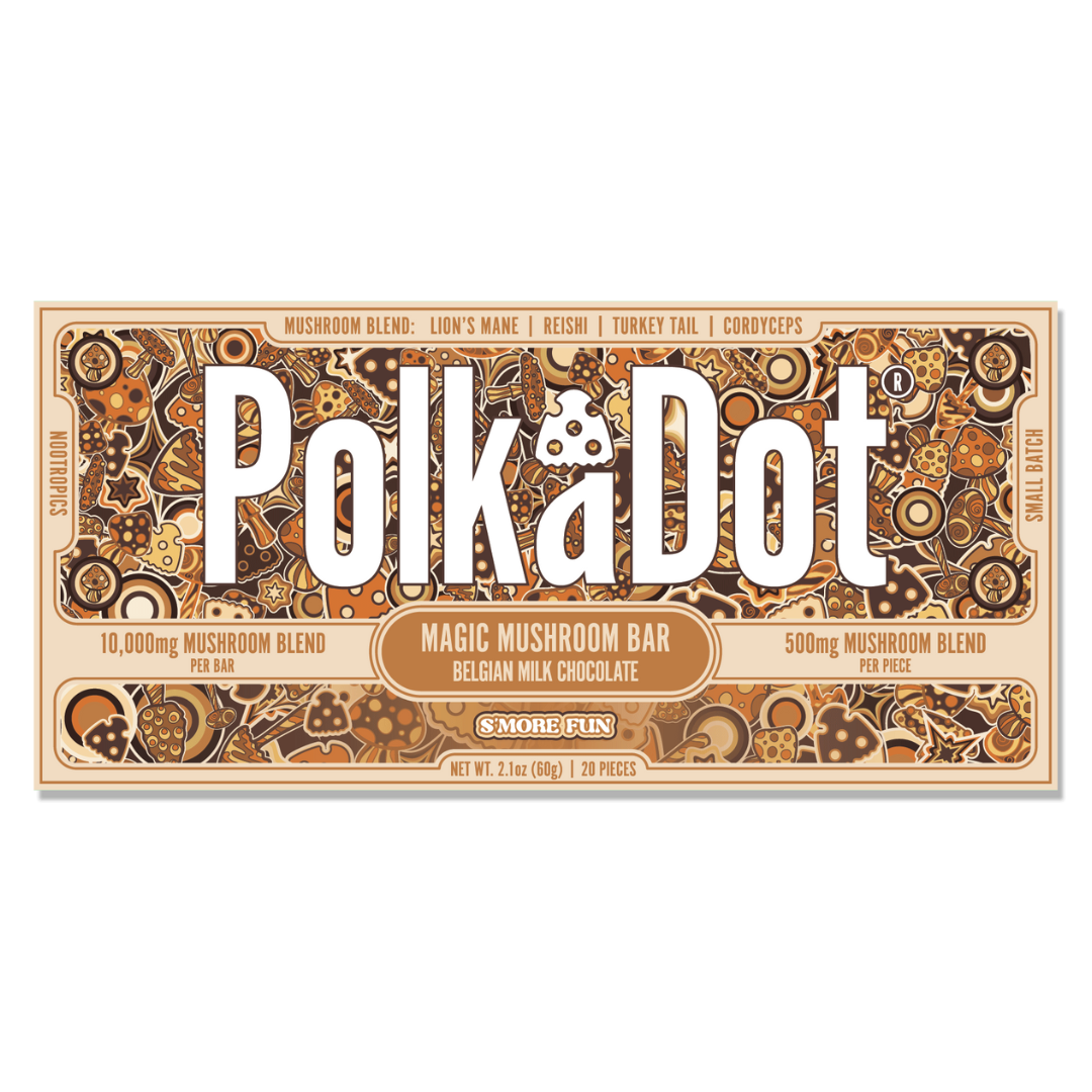 PolkADot Magic Mushroom Chocolate Bar 10000MG - 10 Count Display