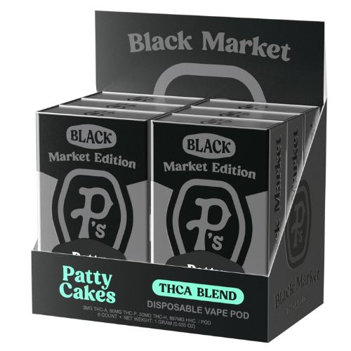 Pushin P's Black Market Edition THC-A Blend Pod 1G - 6 Count Display