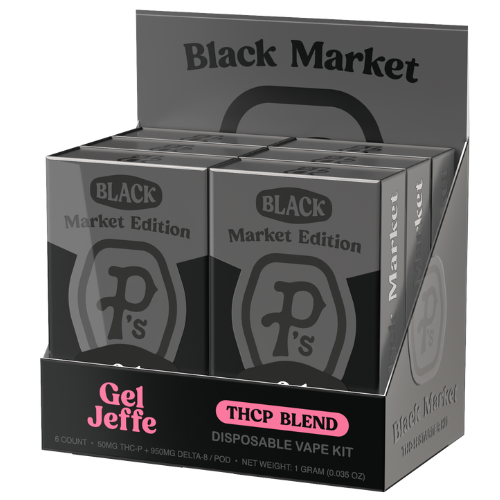 Pushin P's Black Market Edition THC-P Disposable Vape Kit 1G - 6 Count Display
