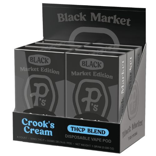 Pushin P's Black Market Edition THC-P Blend Pod 1G - 6 Count Display