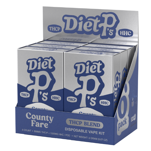Pushin P's Diet P's THC-P Disposable Vape Kit 2G - 6 Count Display