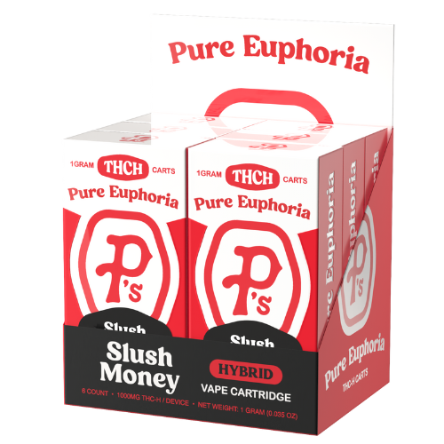 Pushin P's Pure Euphoria THC-H Cartridge 1G - 6 Count Display
