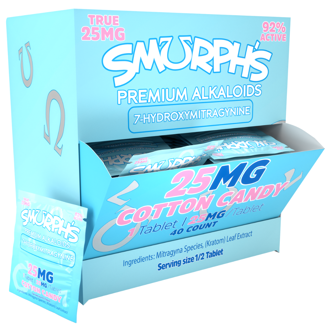 Smurphs 7-Hydroxy Tablet Dispenser 25MG - 40 Count Display
