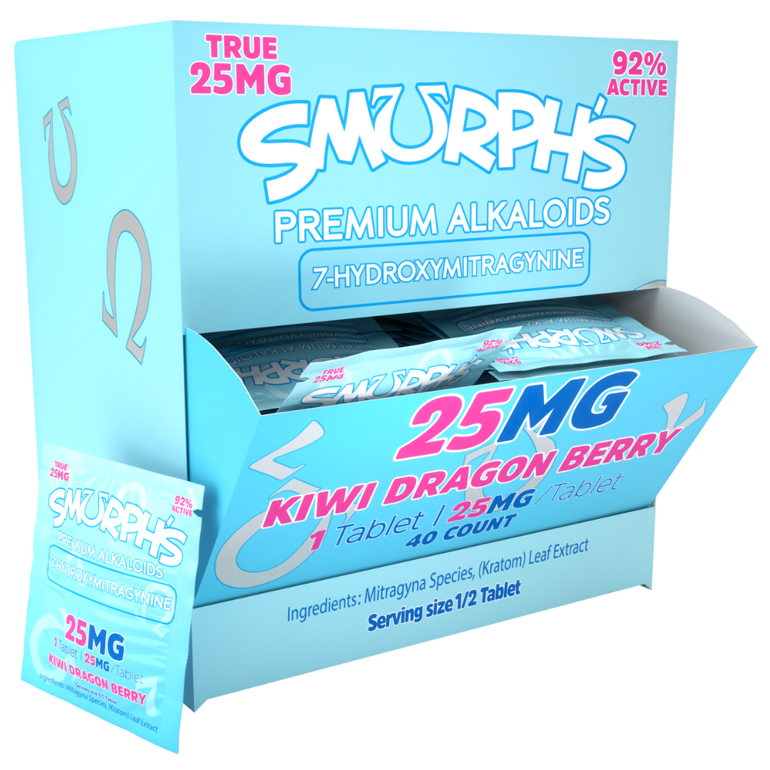 Smurphs 7-Hydroxy Tablet Dispenser 25MG - 40 Count Display