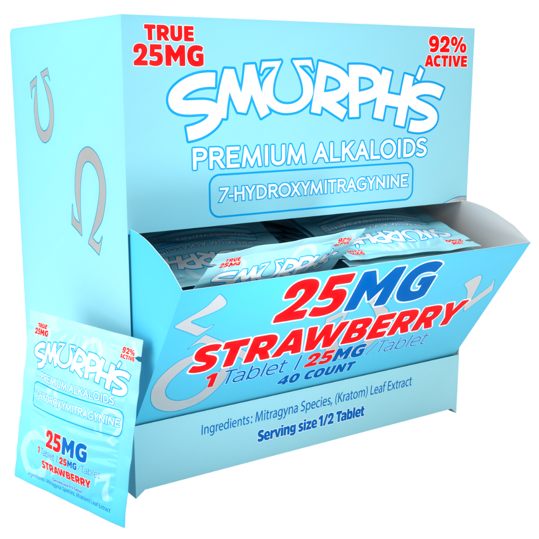 Smurphs 7-Hydroxy Tablet Dispenser 25MG - 40 Count Display