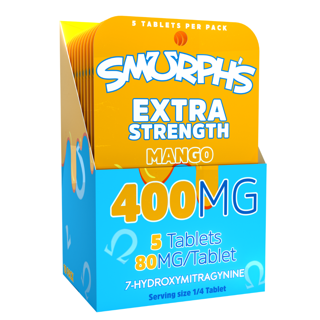 Smurphs Extra Strength 7-Hydroxy Tablets 400MG - 10 Count Display