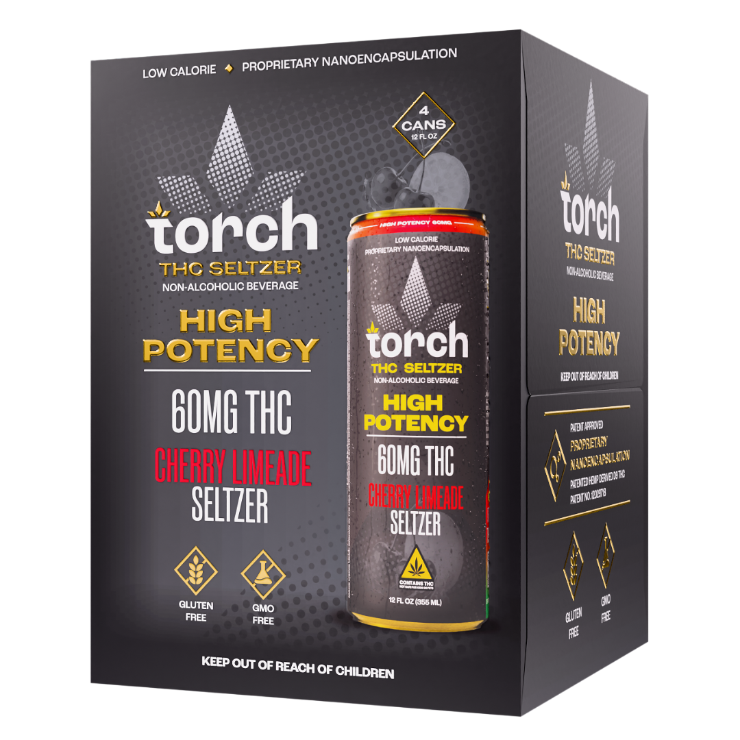 Torch High Potency THC Seltzers 60MG - 4 Count Display