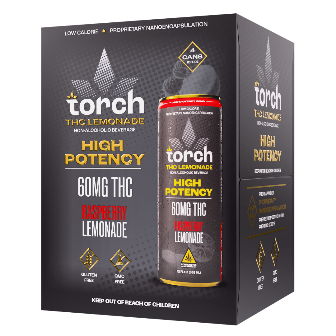 Torch High Potency THC Seltzers 60MG - 4 Count Display